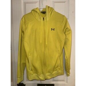 Under Armour bright yellow Semi Fitted Zip Up Hoodie Medium running jacket
